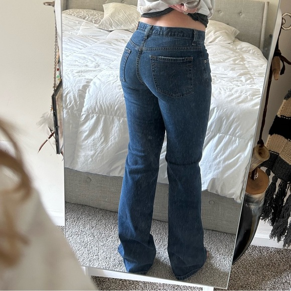 Vintage Calvin Klein low rise bootcut Classic Blue Jeans medium wash - Picture 3 of 11